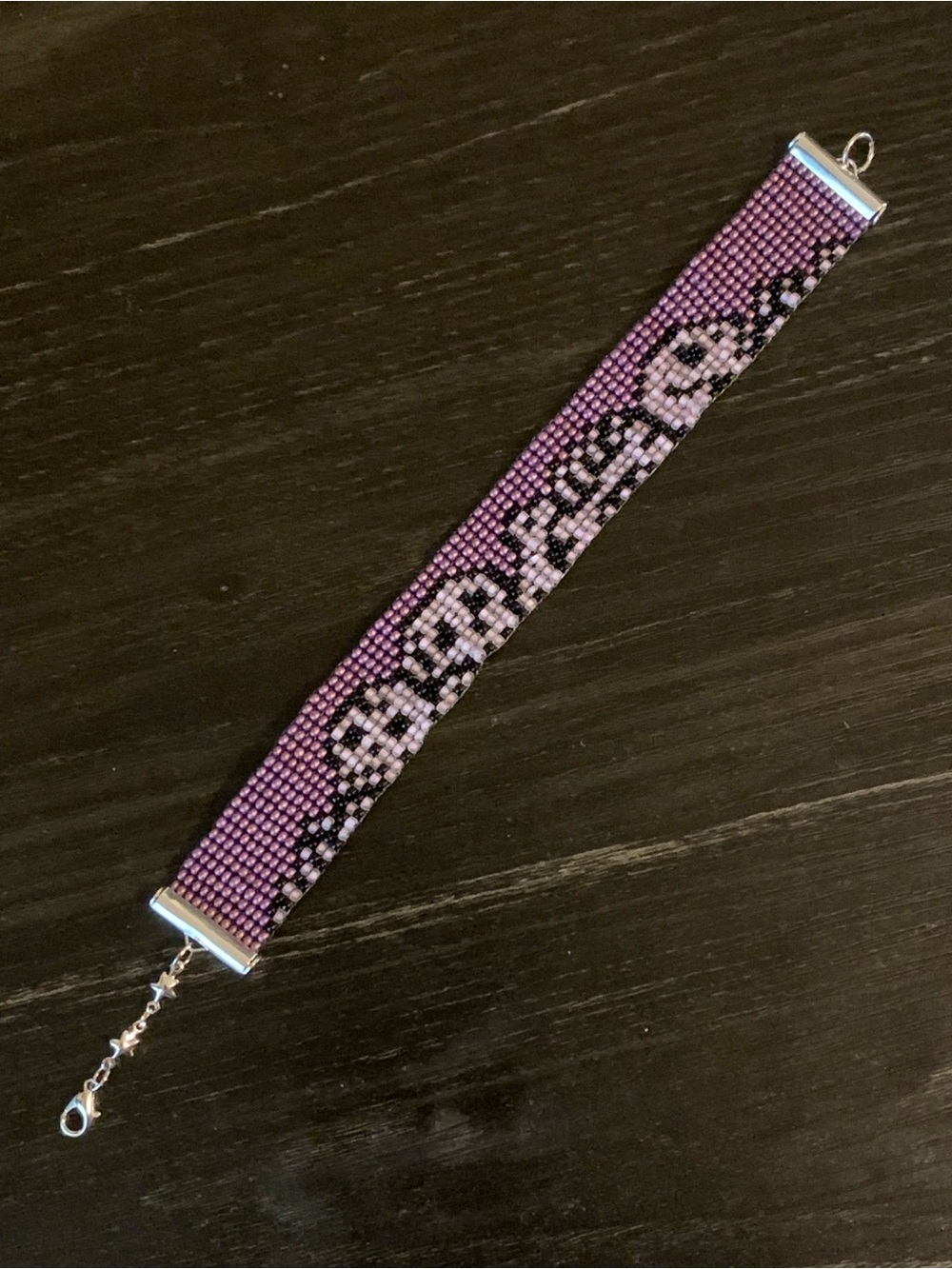 Glow-In-The-Dark ‘Skellie’ Seed Bead Bracelet